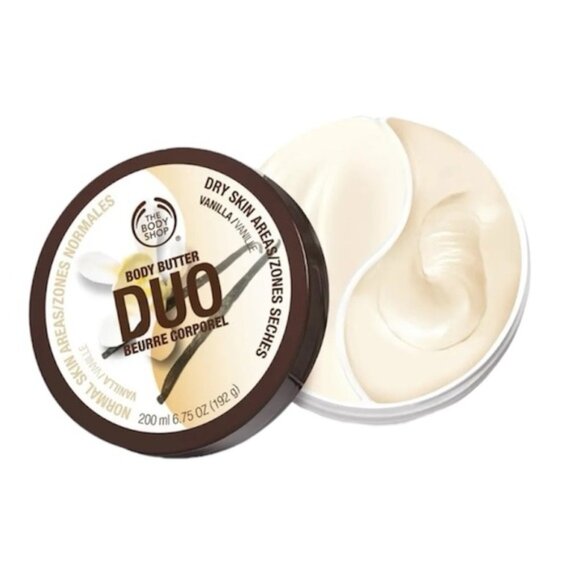 The Body Shop NEW Rare Duo Vanilla Body Butter Dry Normal Full Size 200ml 6.75oz
